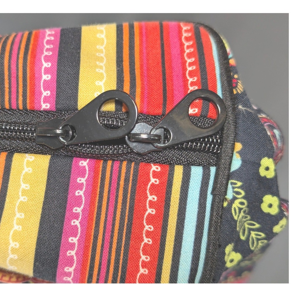 Vibrant Paisley Cosmetic Travel Bag Multi-Color Organizer - Picture 6 of 9